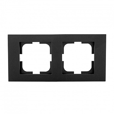 Рамка OVIVO 2 мест СУ GRANO ЧЕРНЫЙ МЕТАЛЛИК 400-170000-226