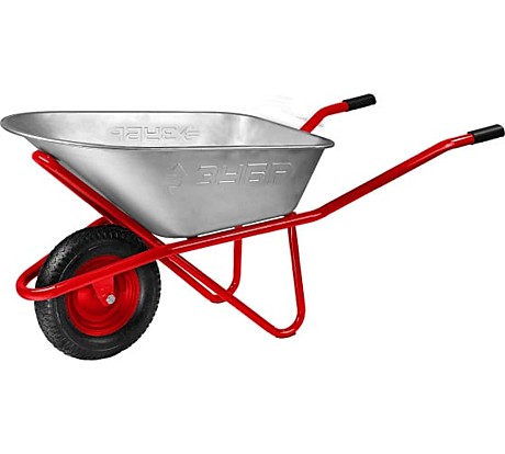 Тачка садово-строительная ЗУБР Т-12 одноколесная 90л 180кг оцин.сталь 39960 С0409 