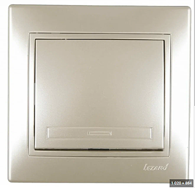 Выключатель Lezard МИРА СП 1-кл жемчуж.бел.перламутр 701-3030-100