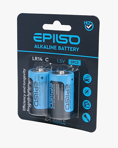 Батарейка EPILSO LR14 C Blister Card 1.5V EPB-LR14-2BC 