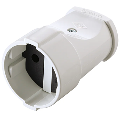 Гнездо эл. MAKEL 250В 16А белое (10004)