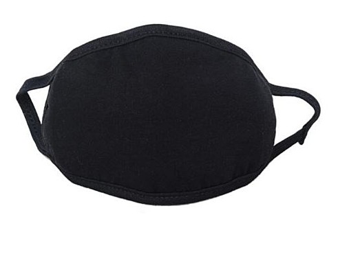 Маска защиты органов дыхания многоразовая черная трехслойная