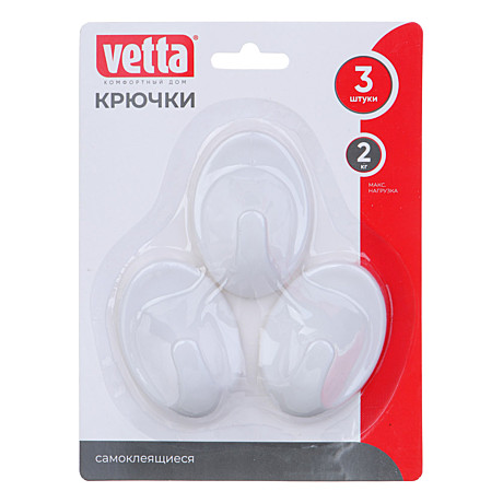 Крючок на липучке на блистере 3шт WF-201-1 440-022