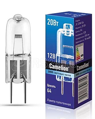Лампа галоген. Camelion JC 20Вт G4 12В капсула 1955