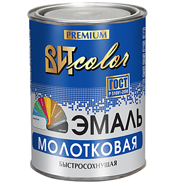 Эмаль с молотковый эффектом ВИТcolor 0,8кг серебристая