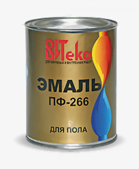Эмаль ВИТЕКО ПФ-266 красно-коричневая 1,8кг для пола алкидная