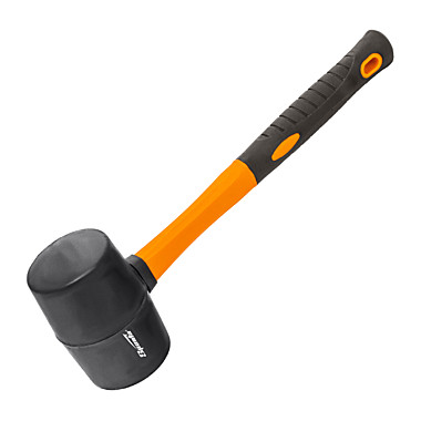 Киянка резиновая 450г черная резина фибергласовая рукоятка // SPARTA 11126