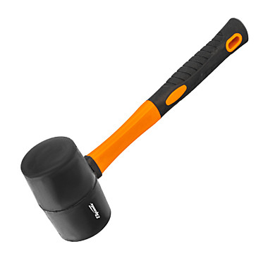 Киянка резиновая 680г черная резина фибергласовая рукоятка // SPARTA 11127