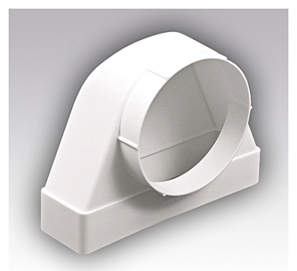 Соединитель для вентиляции угловой 60х204 ф125 плос/круг с фланц распред 620СК12,5ФП ПВХ 