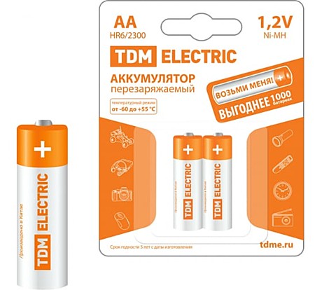 Аккумулятор TDM AA-2300mAh Ni-MH SQ1702-0070