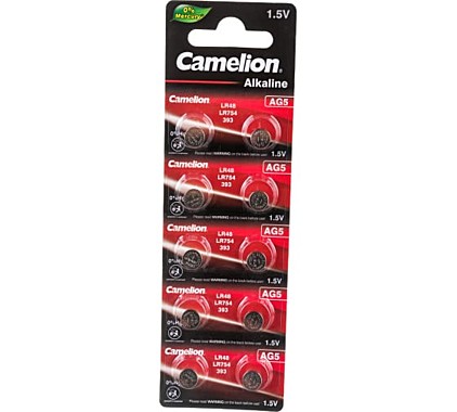 Батарейка CAMELION AG5 (G5/G05/LR754/LR48/93A/193/393A)