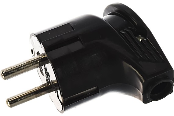 Вилка электрическая IN HOME 4210 угловая черная с з/к 16А УТ099914304 9049