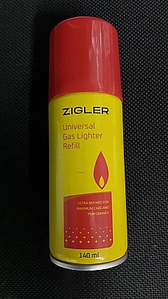 Газ для заправки зажигалок 140мл Zigler