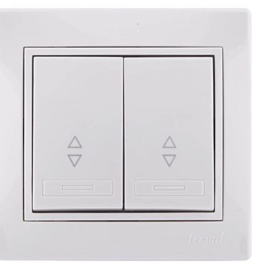 Выключатель Lezard МИРА 2-ой проходной белый с бел.вставкой 701-0202-106