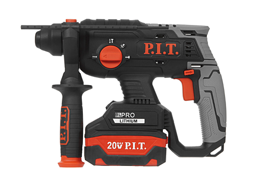 Перфоратор P.I.T. аккум PBH20H-22B/2 (20В, 1,8Дж, 3 реж. бур 22мм, SDS+ 2акб ЗУ кейс)