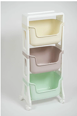 Этажерка JUNIOR 3-х ярусная на колесах ВИОЛЕТ 