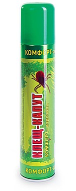 Аэрозоль от клещей 210мл Клещ-Капут комфорт Ваше хозяйство