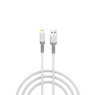 BY Кабель для зарядки Powerful iP, 1м, 2,4A, силиконовая оплетка, белый