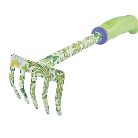 Грабли 5-зубые 85х310мм стальные, пластиковая ручка FLOWER GREEN // PALISAD 62039