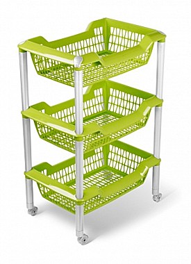 Этажерка пластик 3 секции универсальная ДЖЕТА С735