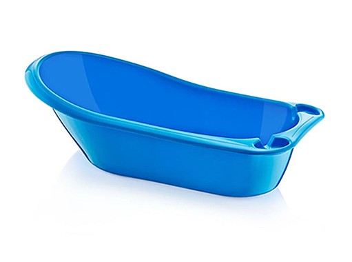 Ванночка детская 12002 45л голубая карман-полка Фаворит 