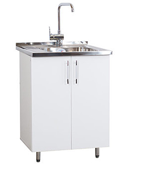 Тумба под мойку 60х50 Белый металлик (2 двери) фасад МДФ 