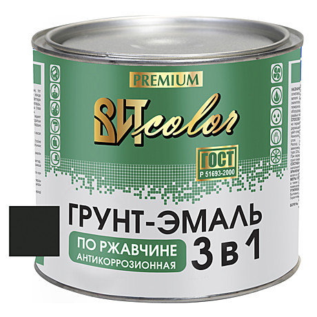 Грунт-эмаль по ржавчине 3в1 1,8кг зеленая ВИТ color 