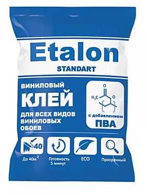 Клей обойный Etalon Standart виниловый с ПВА 200гр