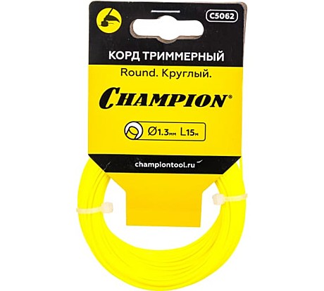 Леска для триммера CHAMPION Round круг 1,3мм 15м С5062