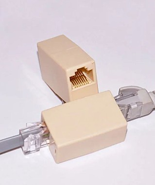 Соединитель витой пары проходной RJ45 - RJ45 
