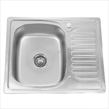 Мойка нержав.60х60 0,6мм левая 3 1/2