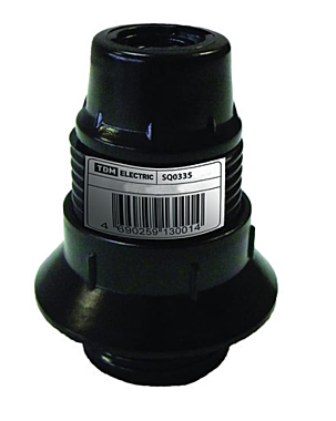 Патрон эл.подвесной Е14 с юбкой черный TDM SQ0335-0004