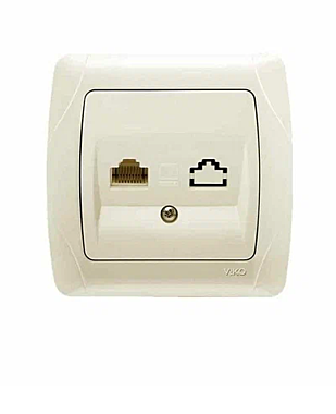 Розетка VI-KO Кармен кремовая компьютер