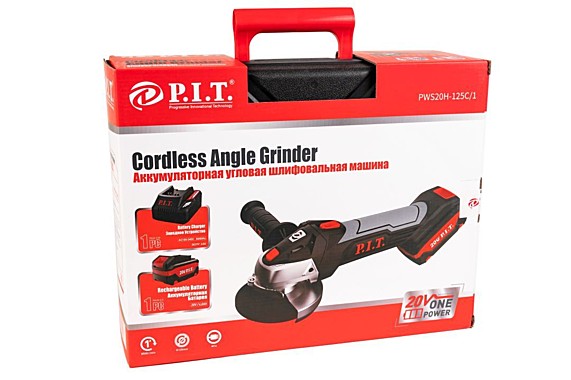 Шлифмашина угловая P.I.T. PWS20H-125С SOLO аккумулятор.бесщеточная (20В 125мм Li-Lon 8500об/мин)