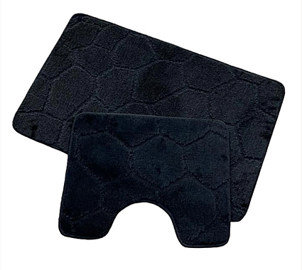 Набор ковриков 2пр в ванную комнату ZALEL 55х90мм черный