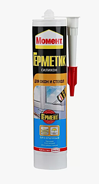 Герметик силиконовый МОМЕНТ для окон и стекол прозрачный 280мл 763130