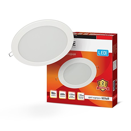Светильник IN HOME RLP-VC 18Вт 230В 6500К 1440лм 185мм бел. (Аналог Downlight) IP40 4690612024547