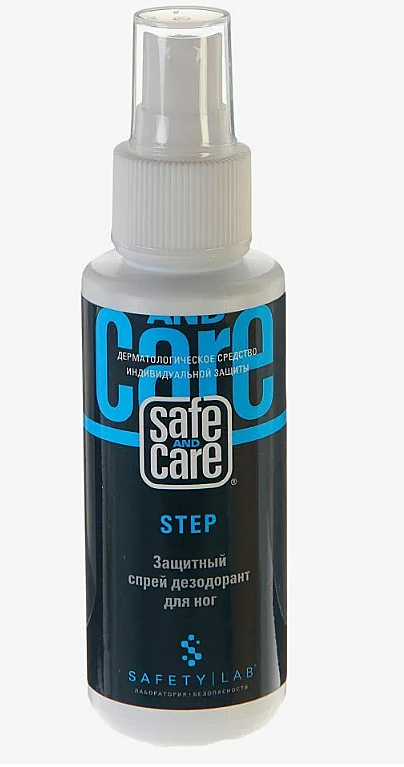 Защитный спрей дезодорант для ног Safe and Care 100ml(при ношении закрытой обуви)