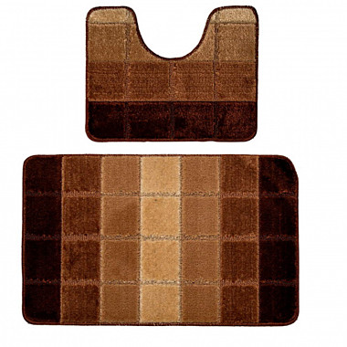 Набор ковриков для ванной 2пр Comfort Quadro 50х80см бежевый DTX.CMQ.2.50/80-BG