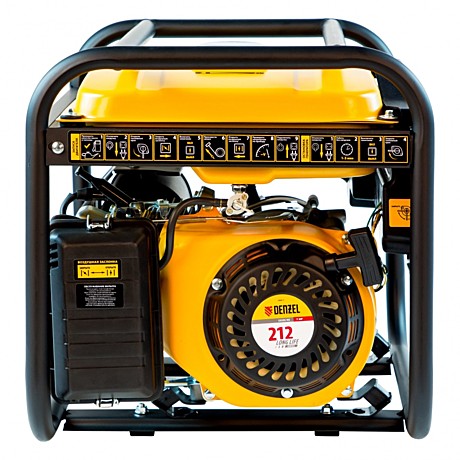 Бензогенератор PS-25, 2,5 кВт, 230В, 15л, ручной стартер // Denzel 946814