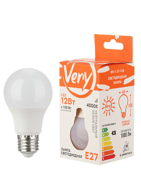 Лампа светодиодная груша VERY А60 12Вт 4000К Е27 89-1-27-124