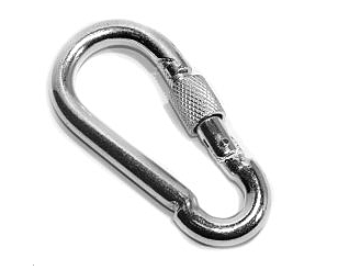 Карабин с фиксатором 8мм оцинкованный