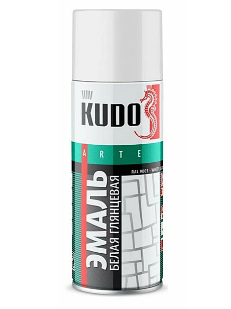 Краска-аэрозоль KUDO KU-1101 БЕЛАЯ матовая 520мл 1304961