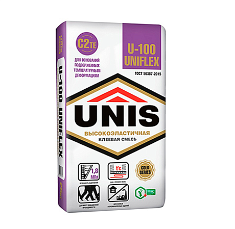 Клей для плитки UNIS UNIFLEX U 100 25кг (48шт)