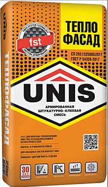 Клей для утеплителя UNIS ТЕПЛОФАСАД (УНИВЕРСАЛЬНЫЙ) 25кг(48шт)