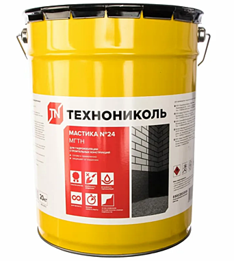 Мастика гидроизоляционная ТЕХНОНИКОЛЬ №24 ведро 20кг