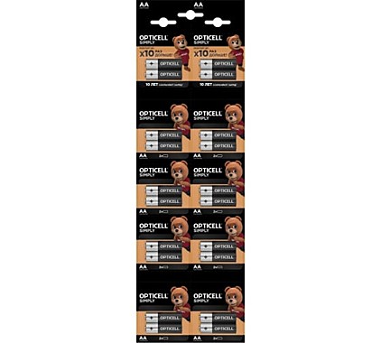 Батарейка OPTICELL АА (2х10 отр.набор) 