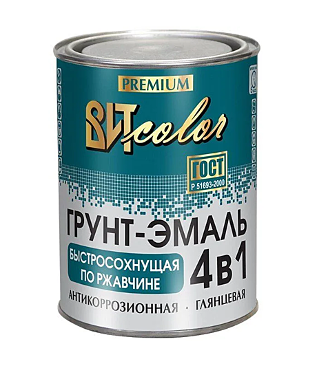 Грунт-эмаль по ржавчине 4в1 быстросохнущая 0,8кг светло-серая ВИТ color 