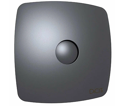 Вентилятор настенный RIO 100мм 4С с обратным клапаном Dark gray metal DICITI 549910