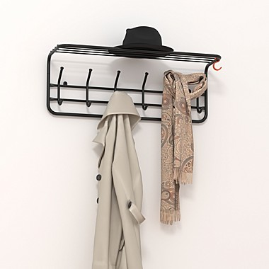 Вешалка с полкой 80 Черный ВСП 7 Ч